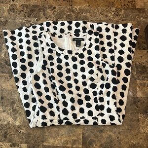 White House Black Market black and white dress